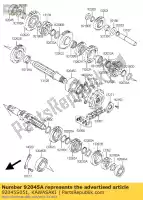 92045S051, Kawasaki, Bearing-ball kawasaki kfx400 400 , New