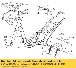 aprilia 00402100001 rondella - Lato superiore