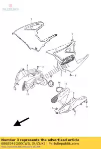 Suzuki 6868541G00CWB tape,cowl side, - Bottom side