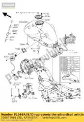 Tutaj możesz zamówić tank-comp-fuel, c. P. Niebieski od Kawasaki , z numerem części 51087508115D: