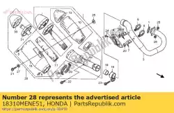 Aquí puede pedir comp silenciador de Honda , con el número de pieza 18310MENE51: