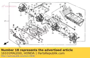 Honda 16101MALE00 conjunto de carburador - Lado inferior