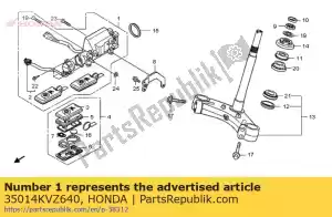 Honda 35014KVZ640 juego de llaves inteligentes - Lado inferior