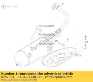 Piaggio Group 8782054 muffler, assy. - Bottom side