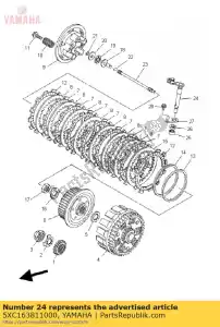 yamaha 5XC163811000 palanca de empuje comp. - Lado inferior