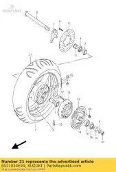 Qui puoi ordinare pneumatico, 180 / 55zr17 da Suzuki , con numero parte 6511034E20: