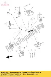 Yamaha 3EN819500000 relais (3en-00) - Onderkant