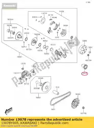 Aquí puede pedir trinquete kvf300ccf de Kawasaki , con el número de pieza 13078Y005: