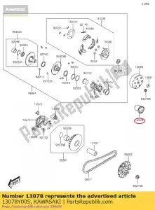 kawasaki 13078Y005 trinquete kvf300ccf - Lado inferior