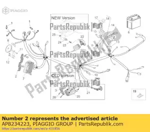 Piaggio Group AP8234223 spanningsregelaar ondersteuning - Onderkant