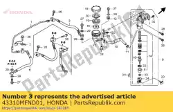 Qui puoi ordinare tubo comp. A, rr. Freno da Honda , con numero parte 43310MFND01:
