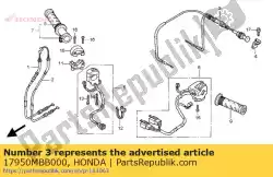 Aqui você pode pedir o comp. Cabo, afogador em Honda , com o número da peça 17950MBB000: