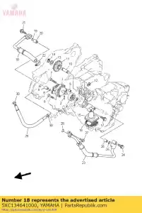 yamaha 5XC134641000 tubo flessibile, olio 1 - Il fondo