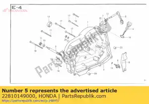 Honda 22810149000 hendel, koppeling - Onderkant