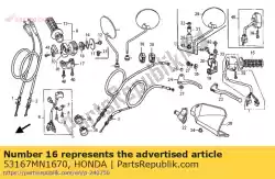 Ici, vous pouvez commander le boîtier, accélérateur supérieur auprès de Honda , avec le numéro de pièce 53167MN1670: