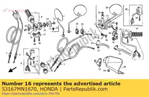 honda 53167MN1670 boîtier, accélérateur supérieur - La partie au fond