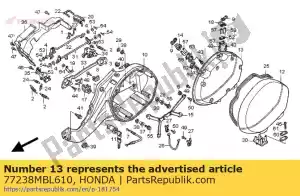 Honda 77238MBL610 innerlijk, l. zadeltas - Onderkant
