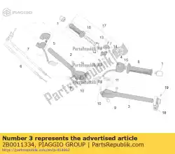 Here you can order the left half handlebar from Piaggio Group, with part number 2B0011334: