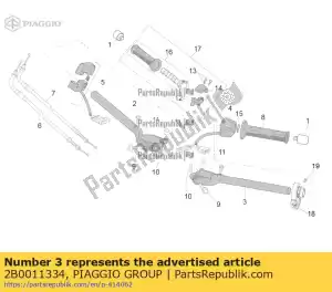 Piaggio Group 2B0011334 left half handlebar - Bottom side