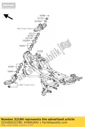 Ici, vous pouvez commander le frame-comp, f. S. Black kle650dcf auprès de Kawasaki , avec le numéro de pièce 32160052218R: