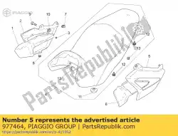 Aqui você pode pedir o lh painel lateral ciano em Piaggio Group , com o número da peça 977464: