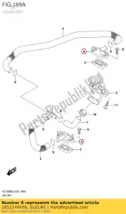 suzuki 1853149F00 cover,2nd air r - Bottom side