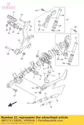 Aqui você pode pedir o capa, apoio para os pés em Yamaha , com o número da peça 4BP274130000: