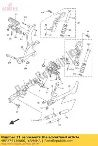 yamaha 4BP274130000 capa, apoio para os pés - Lado inferior