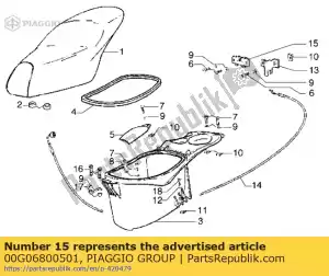 Piaggio Group 00G06800501 bord. zadelslot montage - Onderkant