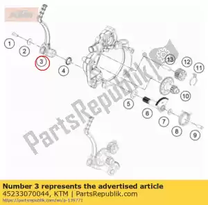 ktm 45233070044 kickstarter cpl. - Onderkant