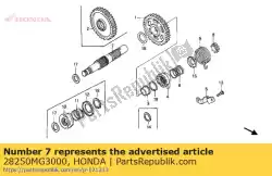 Here you can order the spindle, kick starter from Honda, with part number 28250MG3000: