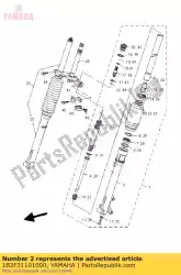 Ici, vous pouvez commander le chambre à air comp. 1 auprès de Yamaha , avec le numéro de pièce 1B2F31101000: