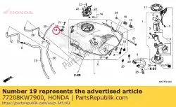 Qui puoi ordinare gomma b, montaggio sedile da Honda , con numero parte 77208KW7900: