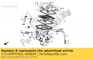 Honda 17232MFFD00 selo b, caixa do filtro de ar - Lado inferior