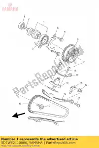 yamaha 5D7WE2110000 arbre à cames assy - La partie au fond