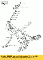 32160078318R, Kawasaki, frame-comp,f.s.black ex300aff kawasaki  ninja 300 2013 2014 2015 2016 2017, New