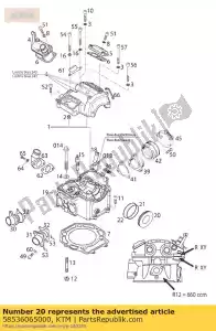 ktm 58536065000 tampa do plugue 2001 - Lado inferior