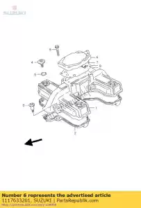 Suzuki 1117633201 cover,breather - Bottom side