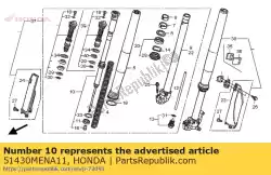 Aquí puede pedir compuerta amortiguadora, fr. De Honda , con el número de pieza 51430MENA11: