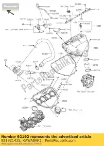 kawasaki 921921415 buis, diffuser zx1000nff - Onderkant