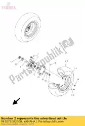 Here you can order the tire (at20x7-10 di-k102 t/l n) from Yamaha, with part number 941071003300: