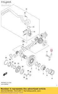 suzuki 2623228H00 guide, kick star - La partie au fond