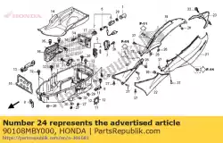 Ici, vous pouvez commander le vis, pan, 5x10 auprès de Honda , avec le numéro de pièce 90108MBY000: