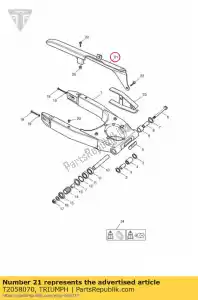 triumph T2058070 chainguard - Lado inferior