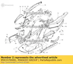 Aqui você pode pedir o lh painel lateral em Piaggio Group , com o número da peça 959337000G: