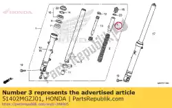 Aqui você pode pedir o colarinho primavera em Honda , com o número da peça 51402MGZJ01: