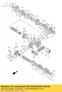 suzuki 2433227A00 bus 4e versnelling - Onderkant