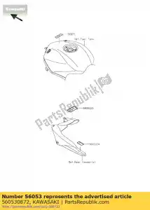 kawasaki 560530872 specyfikacja etykiety zx1000nff - Dół