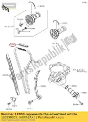 kettinggeleider, upp kx250-n1 van Kawasaki, met onderdeel nummer 120530009, bestel je hier online: