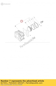 aprilia 827041 cylinder-piston-wrist pin assy. - Bottom side